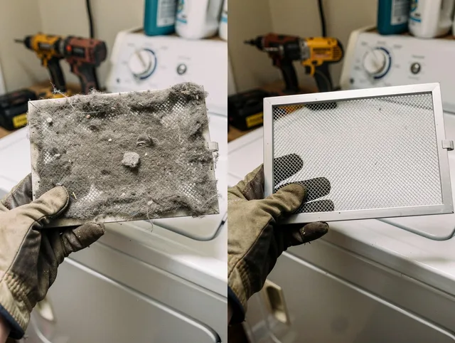 Professional lint trap cleaning by Solon Dryer Vent Cleaning in Solon