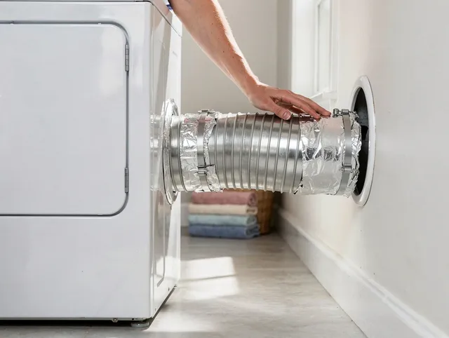 Professional dryer vent hose installation by Solon Dryer Vent Cleaning in Solon