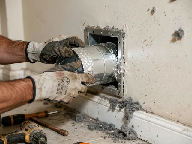 Professional dryer vent repair and installation by Solon Dryer Vent Cleaning in Solon